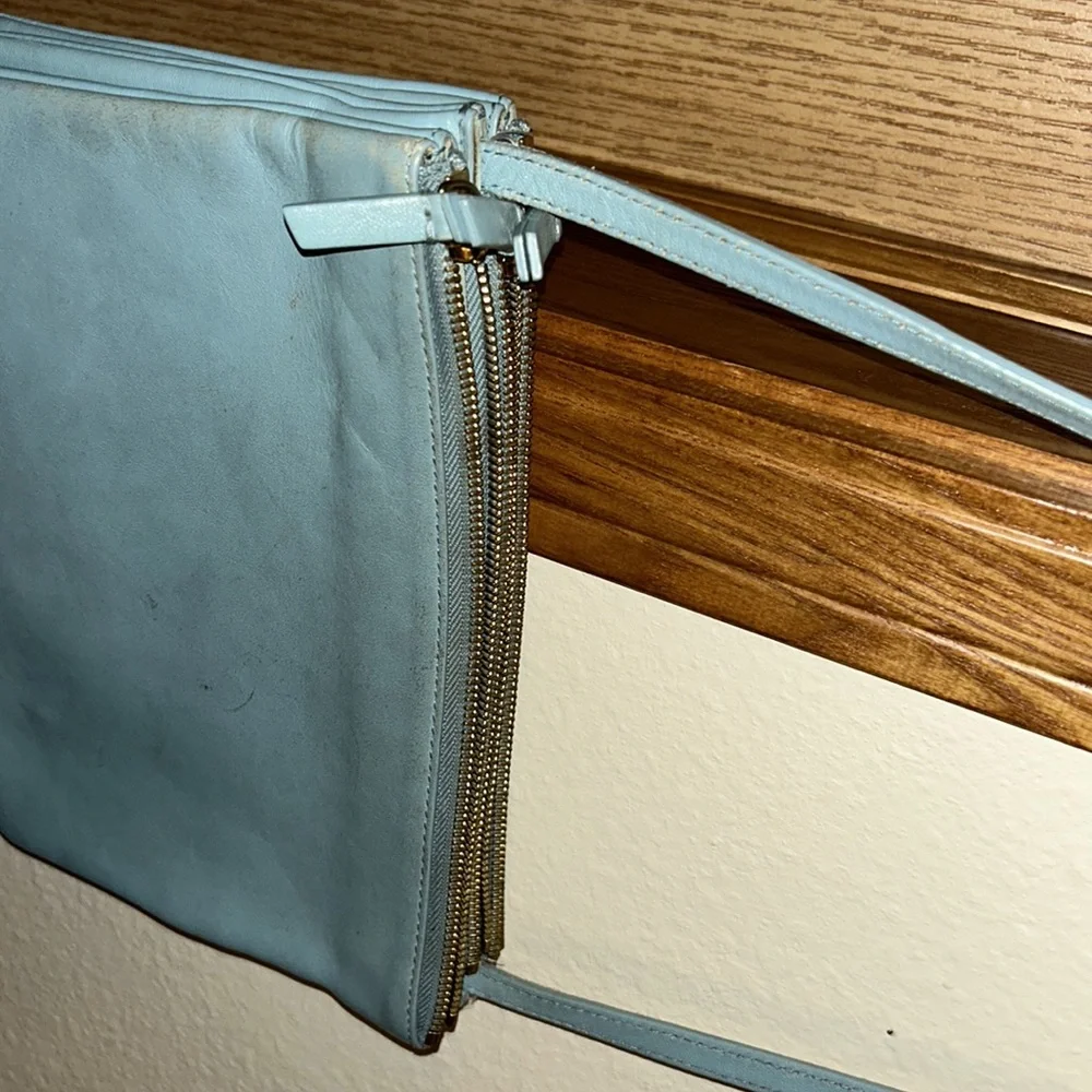 Celine large trio aqua leather Crossbody - Picture 7 of 11